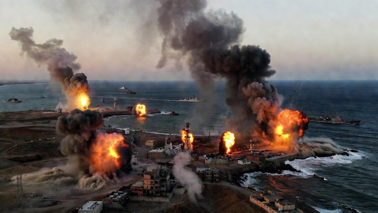 Embarcações no Estreito de Ormuz , vistas de Musandam, Omã, 15 de junho de 2026 — Foto: REUTERS/Stringer