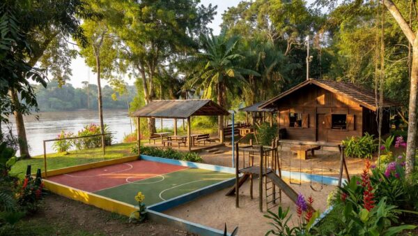 Parque público em Porto Velho com estrutura para programações de férias infantis