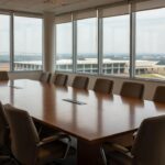 Sala de reuniões em Brasília simbolizando apoio político para candidatura a deputado federal