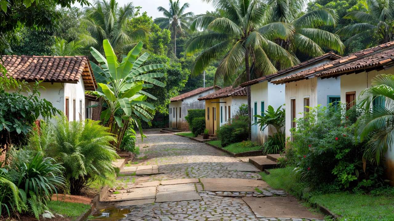 Rua residencial em Ji-Paraná, Rondônia, representando cena de crime