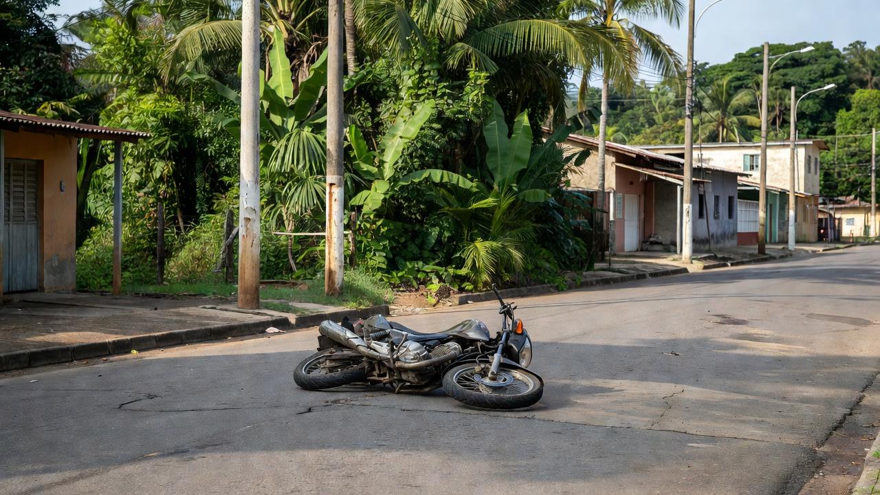 Motocicleta roubada em assalto em rua de Porto Velho