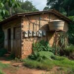 Residência em Rondônia com medidores de energia e água
