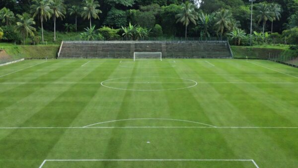 Campo de futebol em estádio da Série D no Brasil, Guaporé e Gazin Porto Velho