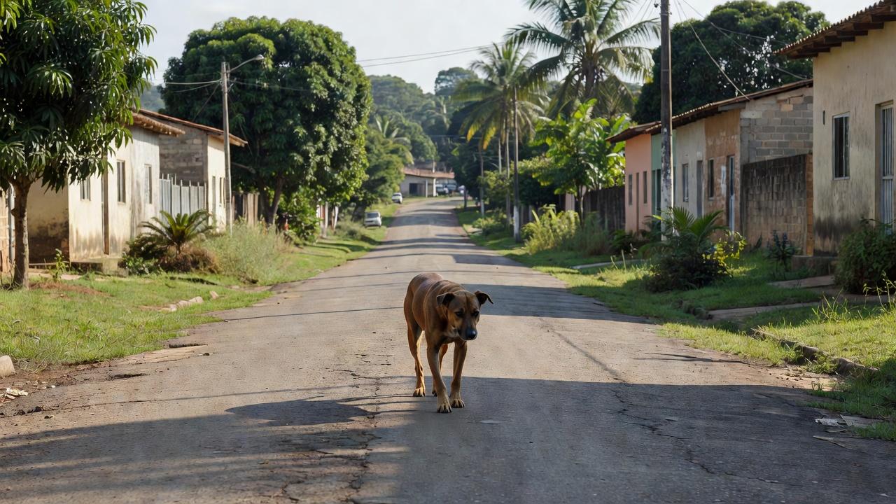 Ela é de porte pequeno, tem pelagem creme, com as patinhas, o rosto e o rabo bem peludos, e atende pelo nome de Mia