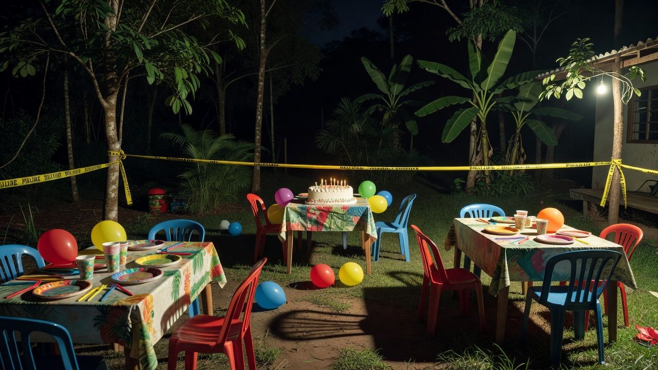 Festa de aniversário isolada por fita policial após tiroteio em Porto Velho