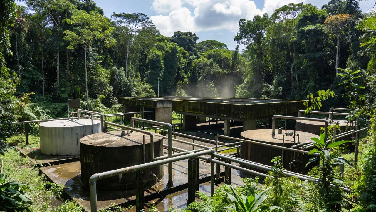Estação de tratamento de água e esgoto em Rondônia