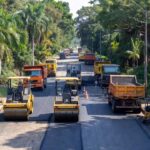 Obras de pavimentação na Avenida Copacabana em Cacoal, Rondônia