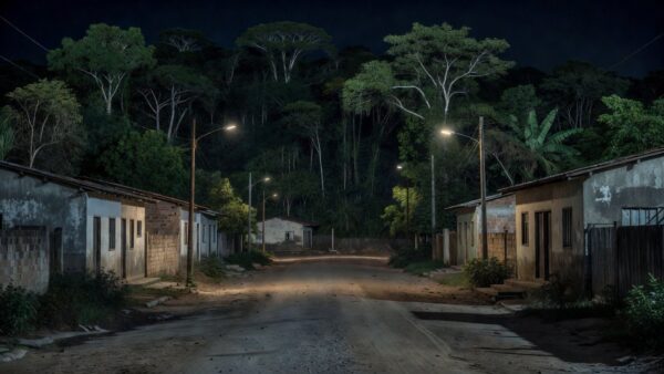 Rua deserta em Ji-Paraná durante investigação policial de homicídio