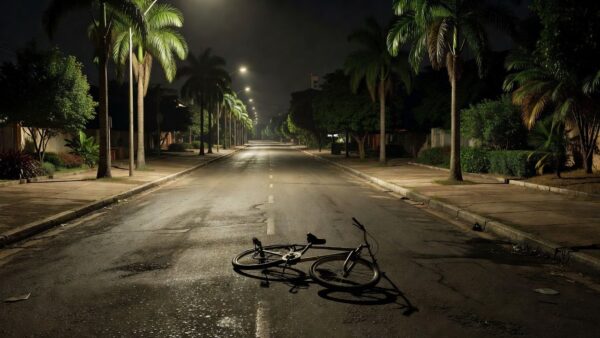 Bicicleta abandonada na Avenida Campos Sales após execução