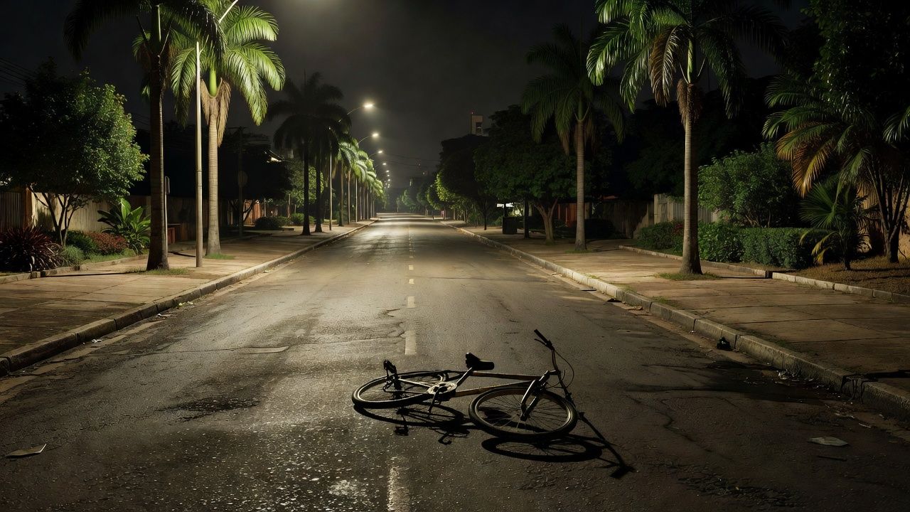 Bicicleta abandonada na Avenida Campos Sales após execução