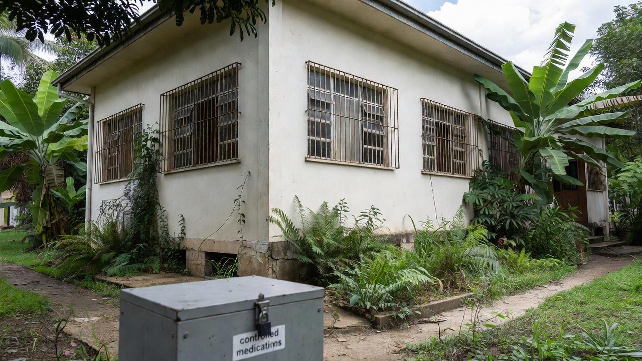 Fachada do Hospital de Espigão d'Oeste com medicamentos controlados