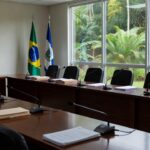 Sala de conferências em Ariquemes para encontro de agências reguladoras de Rondônia