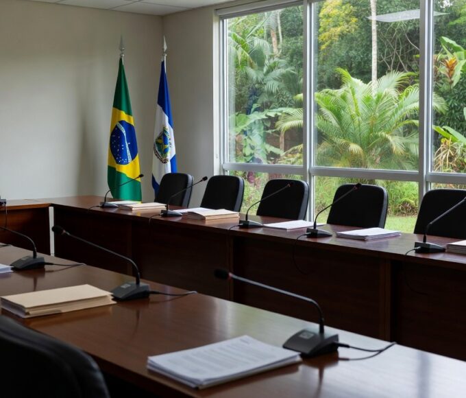 Sala de conferências em Ariquemes para encontro de agências reguladoras de Rondônia