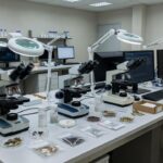 Laboratório forense da Politec com equipamentos para produção de provas técnicas