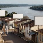 Paisagem urbana de Porto Velho com elementos de campanha política