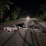 Acidente entre moto e bicicleta na BR-174 em Vilhena, Rondônia