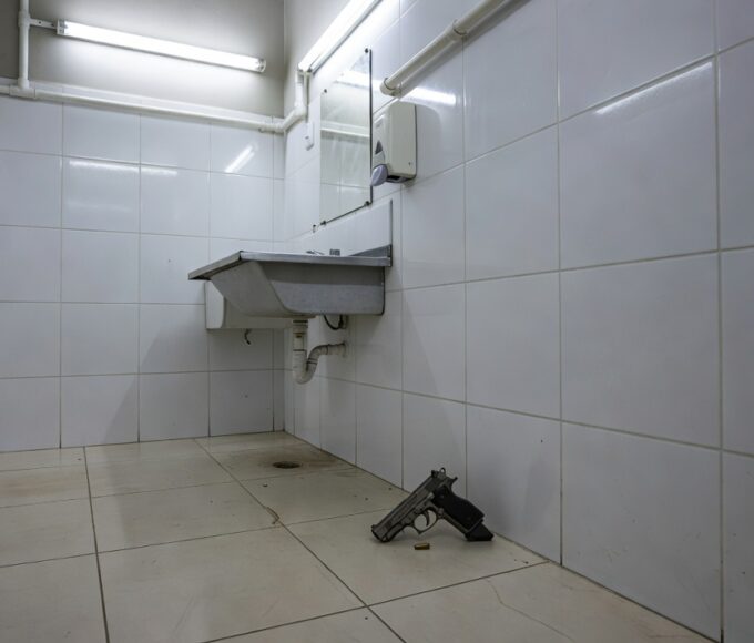 O caso será investigado pela Polícia Civil para apurar a origem da arma e as circunstâncias em que ela foi deixada no local
