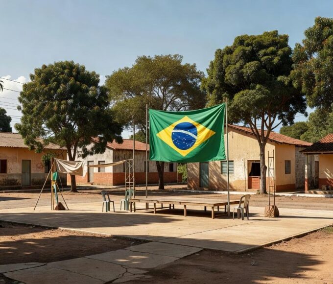 Praça em Vilhena durante lançamento de pré-candidatura ao governo de Rondônia