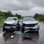 Colisão frontal de veículos na BR-364 em Vilhena, Rondônia