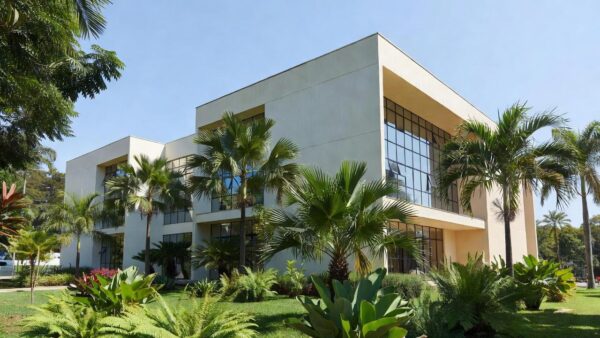 Prédio público em Vilhena representando notificação a partidos por contas de 2025