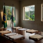 Sala de reuniões na Prefeitura de Guajará-Mirim para comitê do Programa de Aquisição de Alimentos