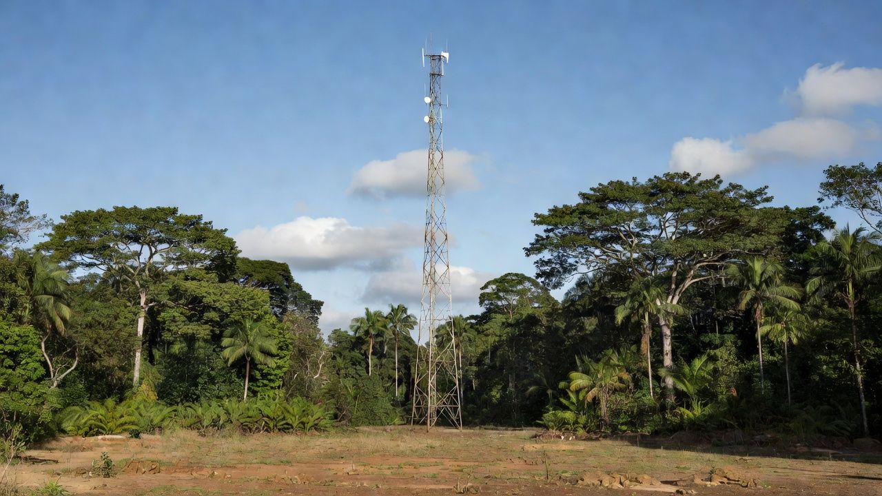 Torre de transmissão da SGC FM em Rolim de Moura na 101,5 FM