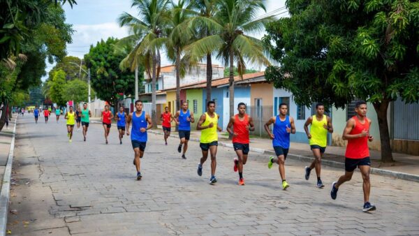 Corrida de rua com atletas em Vilhena, Rondônia