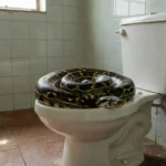 Sucuri dentro de vaso sanitário em escola de Porto Velho