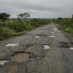 Rodovia BR-435 danificada no Cone Sul do Brasil
