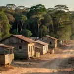 Paisagem pioneira de Rolim de Moura, Rondônia, Brasil