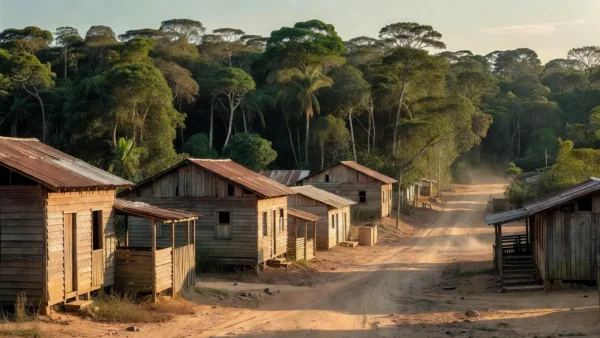 Paisagem pioneira de Rolim de Moura, Rondônia, Brasil