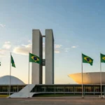 Palácio do Congresso Nacional em Brasília, símbolo do Senado Federal.