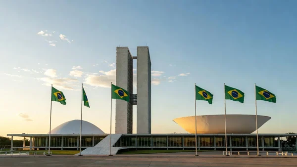 Palácio do Congresso Nacional em Brasília, símbolo do Senado Federal.