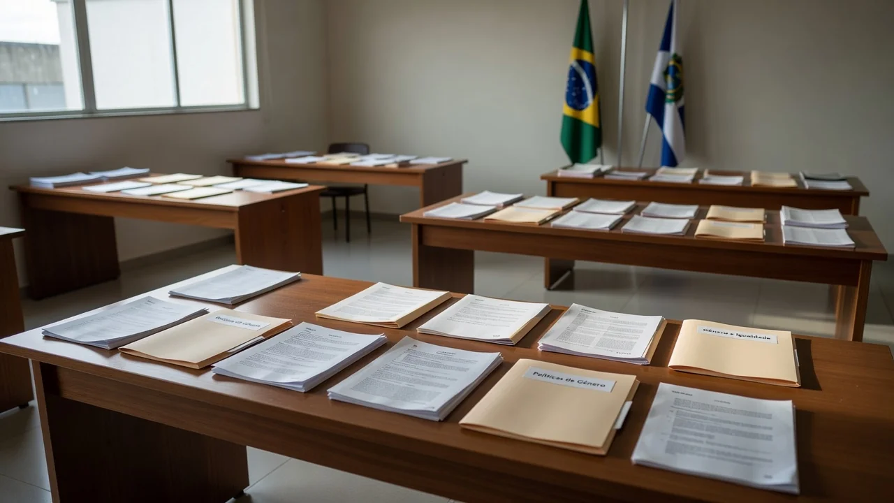 Sala de reuniões do Conselho Estadual da Mulher em Vilhena para políticas de gênero