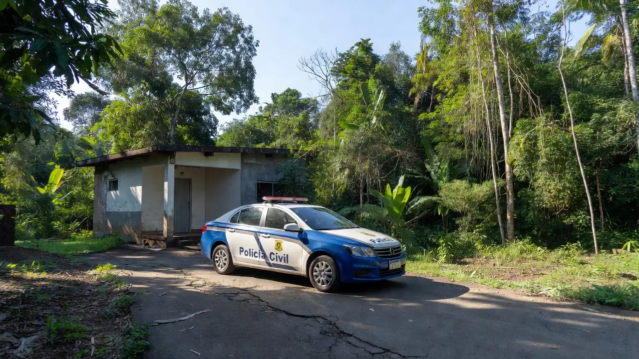Viatura da Polícia Civil em Ariquemes para captura de foragido