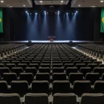 Auditório de convenção do Republicanos em Porto Velho para homologação ao Senado