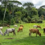 Animais em área rural de Jaru, Rondônia, sobre casos de raiva confirmados pela Idaron.