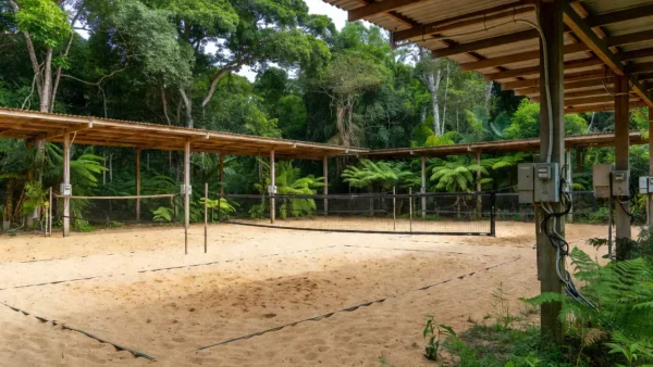 Arena de beach tennis em Porto Velho com instalações elétricas