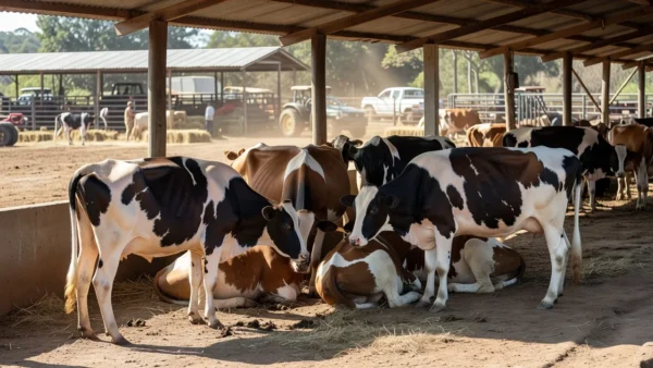 Vacas leiteiras em concurso na Expoagro de Rolim de Moura