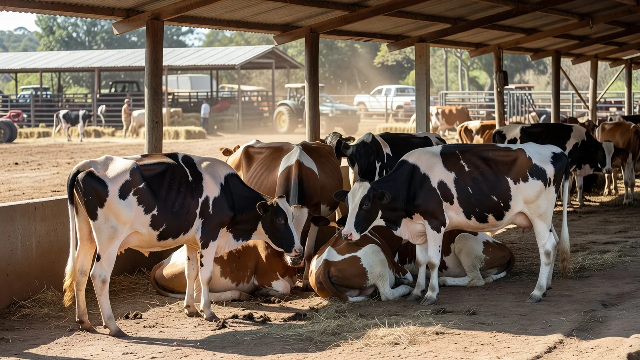 Vacas leiteiras em concurso na Expoagro de Rolim de Moura