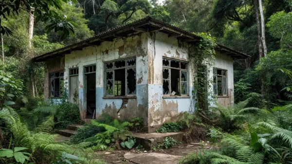 Posto de saúde materno-infantil abandonado em Rondônia