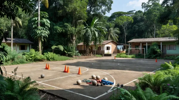Quadra esportiva em Rolim de Moura para projeto Movimenta Rondônia com aulas gratuitas