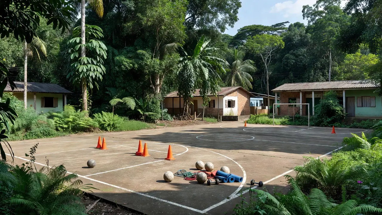 Quadra esportiva em Rolim de Moura para projeto Movimenta Rondônia com aulas gratuitas
