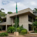 Fachada do tribunal de justiça em Cujubim, Rondônia