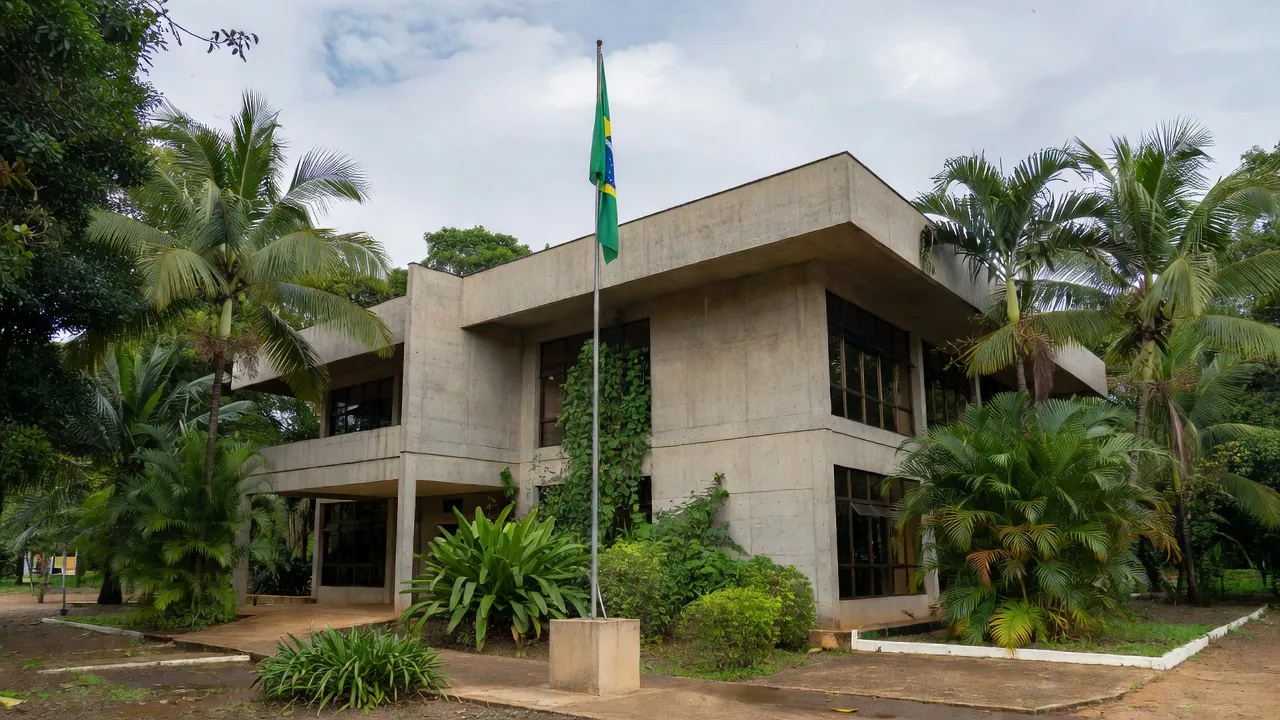 Fachada do tribunal de justiça em Cujubim, Rondônia