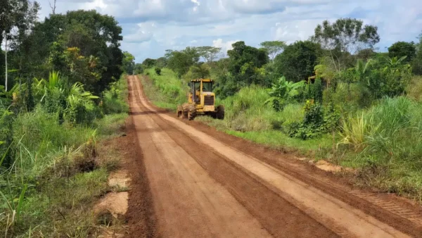 Estrada rural patrolada em Tarilândia, Jaru, Rondônia