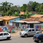 Veículos com adesivos de campanha em Porto Velho, Rondônia