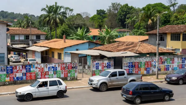 Veículos com adesivos de campanha em Porto Velho, Rondônia
