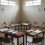 Auditório escolar com materiais de Educação Especial Inclusiva em Pimenta Bueno