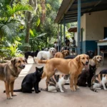 Cães e gatos em campanha de vacinação antirrábica em Cacoal